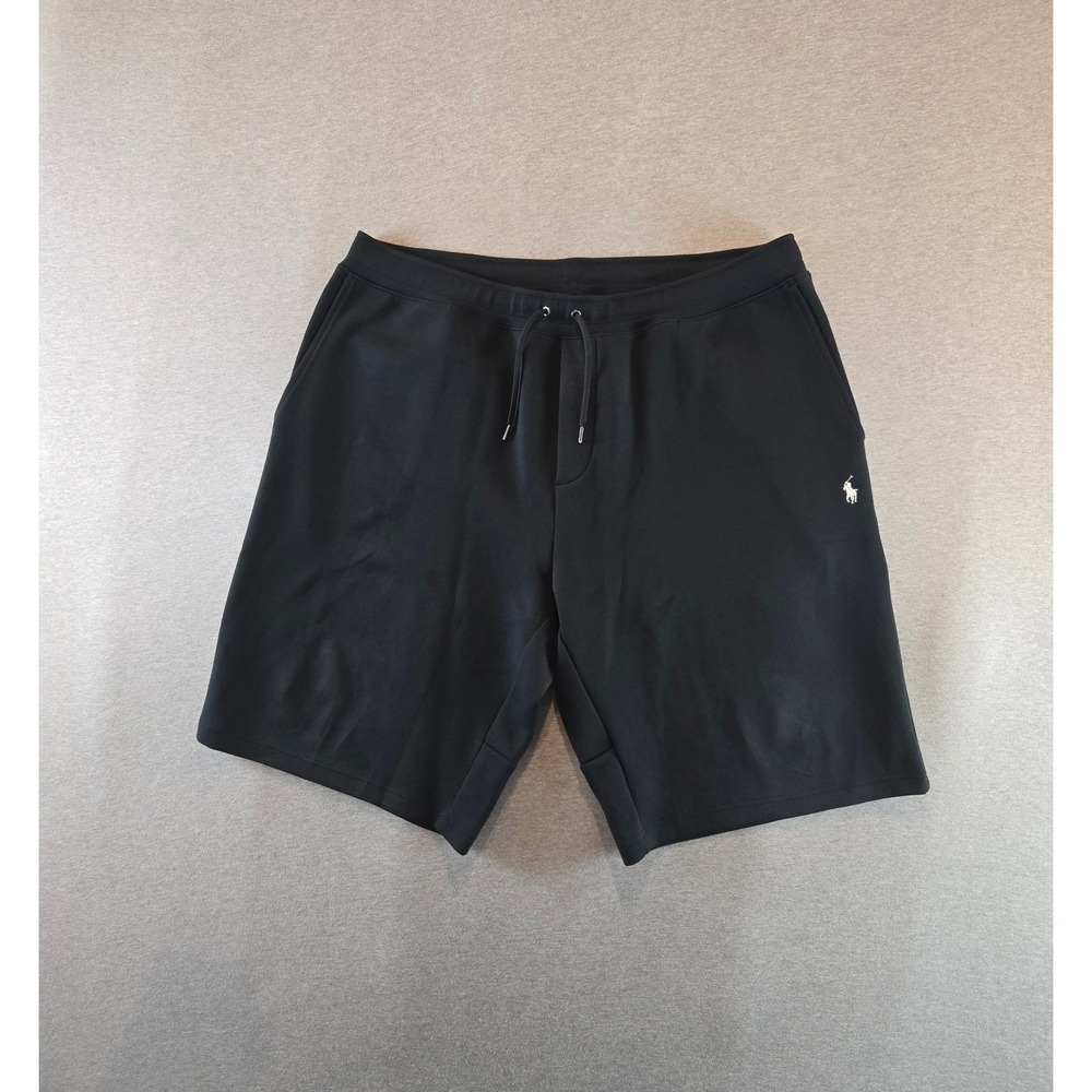 Polo Ralph Lauren Shorts Mens 2XLT Black Fleece Drawstring Pony Logo 21.5w